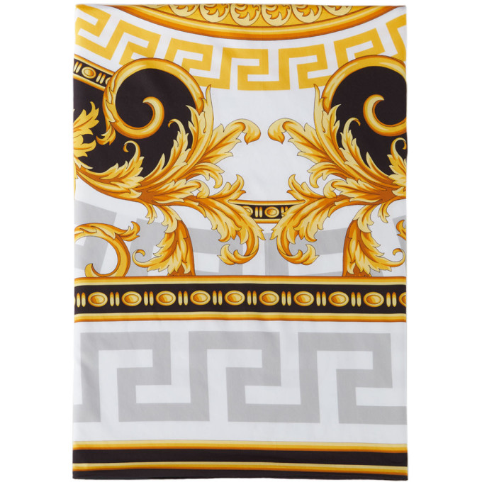 VERSACE WHITE 'LA COUPE DES DIEUX' DUVET COVER, KING