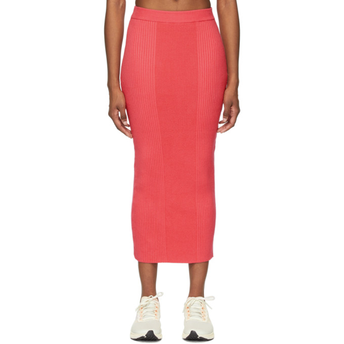 Victor Glemaud Pink Variegated Rib Skirt