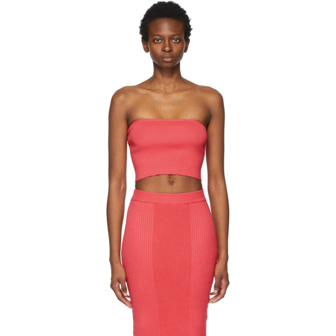 Victor Glemaud Pink Knit Tube Top