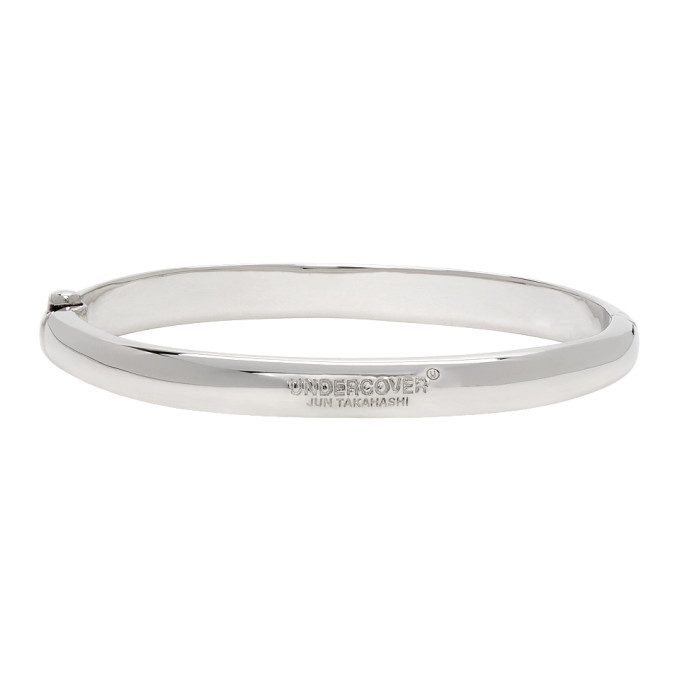 Undercover Silver Logo Cuff Bracelet