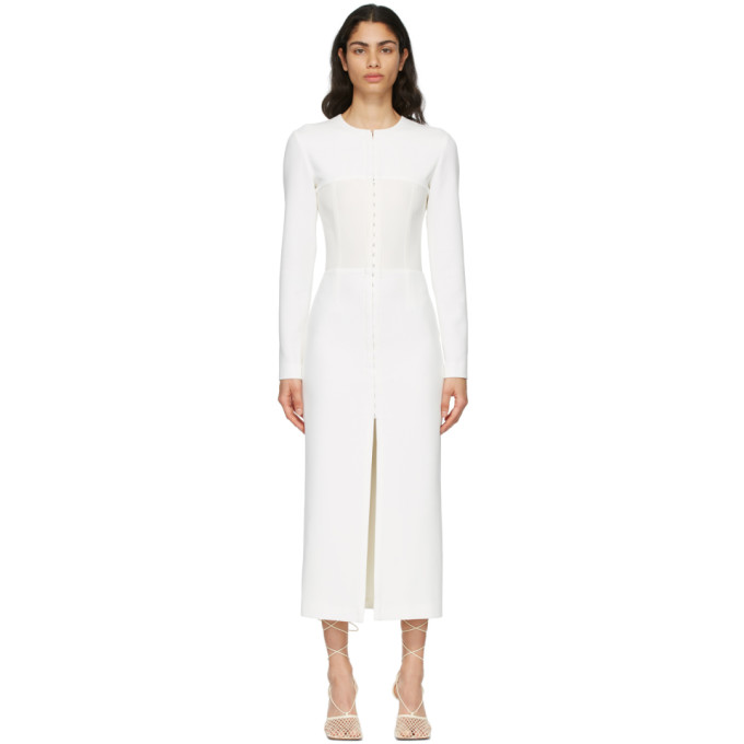 Dion Lee White Open Neck Bustier Dress