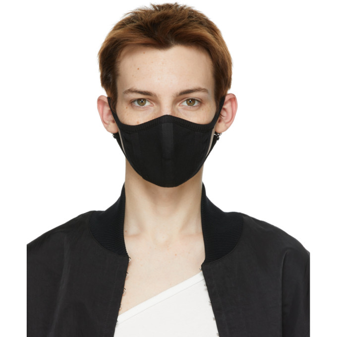 Dion Lee Black Rib Face Mask