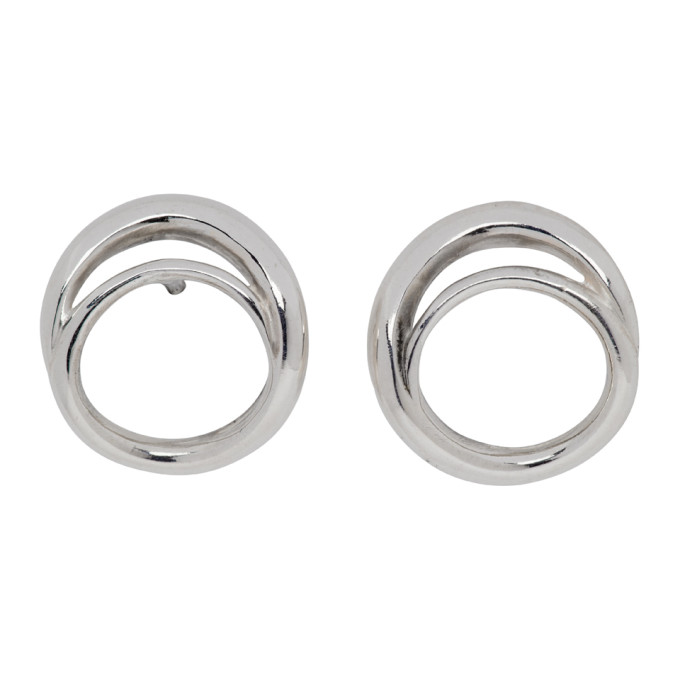 Sapir Bachar Silver Mini Eclipse Earrings