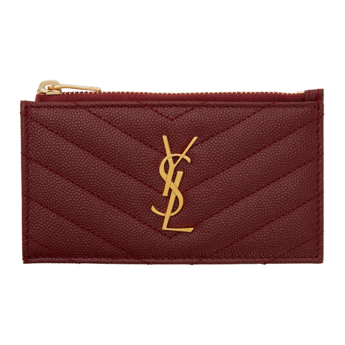 Saint Laurent Red Fragment Card Holder