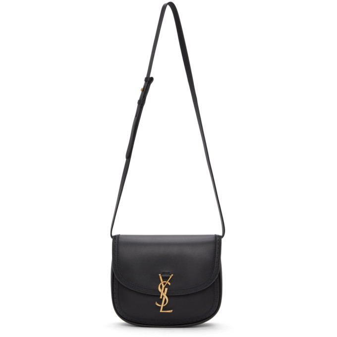 Saint Laurent Black Perforated Medium Kaia Satchel Bag