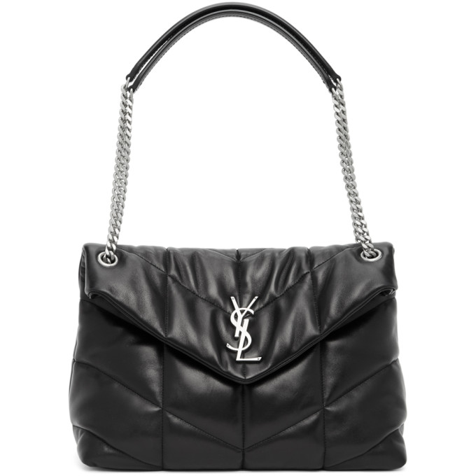 Saint Laurent Black Medium Loulou Puffer Bag
