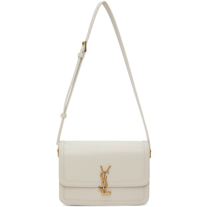 Saint Laurent Off-white Medium Solferino Bag In 9207 White