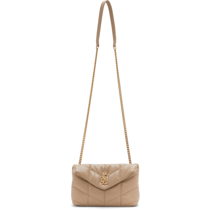 Saint Laurent Beige Puffer Toy Loulou Bag