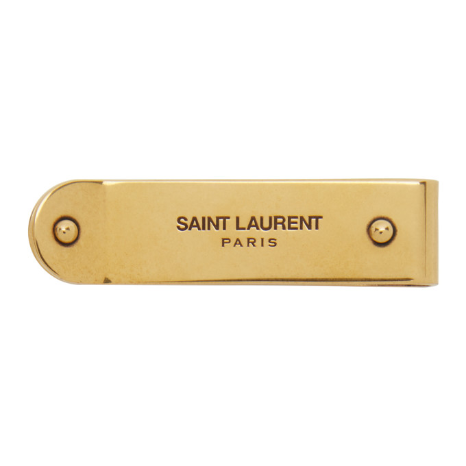 Saint Laurent Bronze ID Money Clip