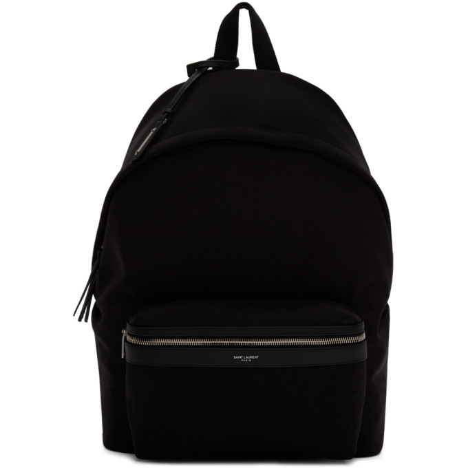 Saint Laurent Black Canvas City Backpack