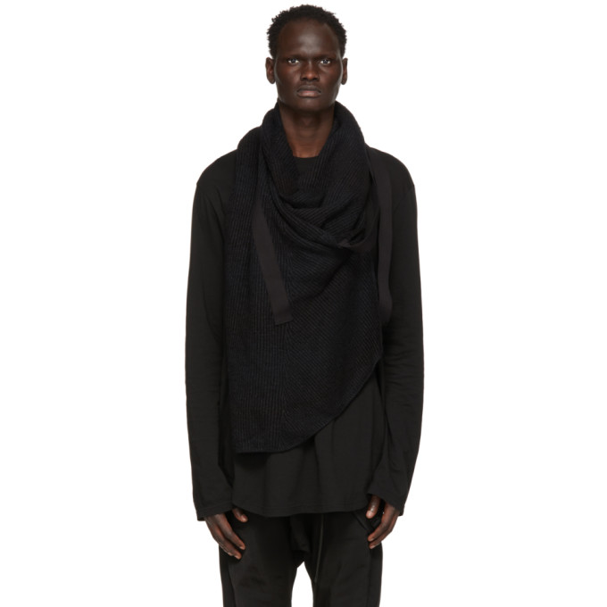 Julius Black Strap Stole Scarf