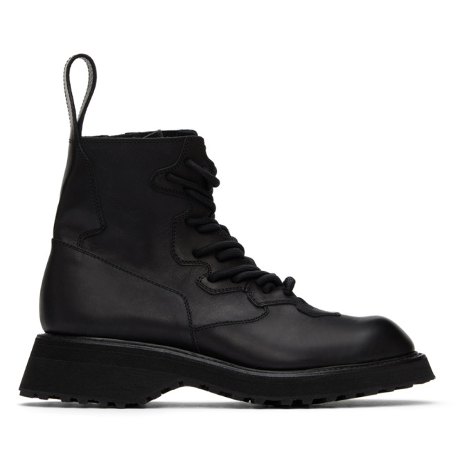 Julius Black Double Lace Combat Boots