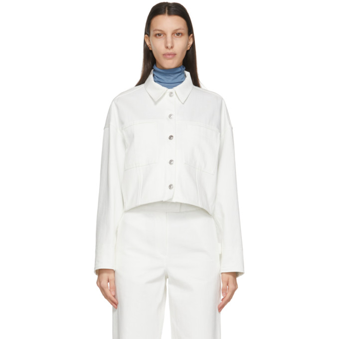 LVIR White Wool Oversized Denim Jacket