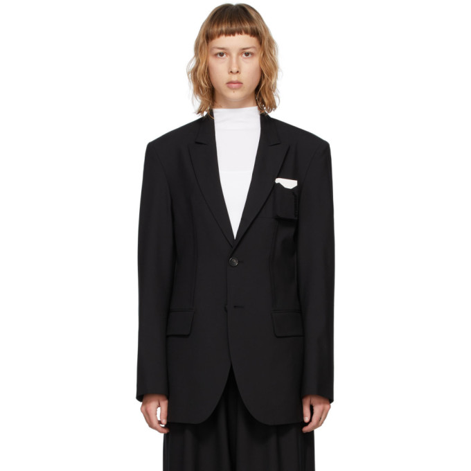 Hyein Seo SSENSE Exclusive Black Smokers Blazer