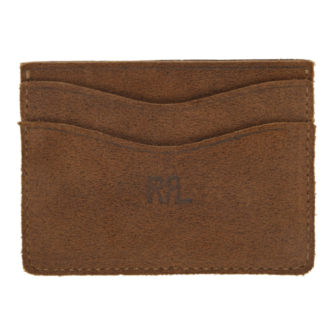 RRL Brown Suede Ranch Card Holder