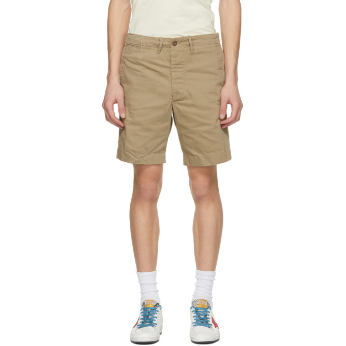 RRL Beige Chino Officer Fit Shorts