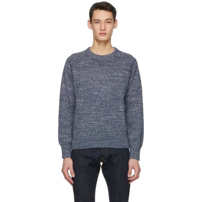 RRL Blue Marled Sweater