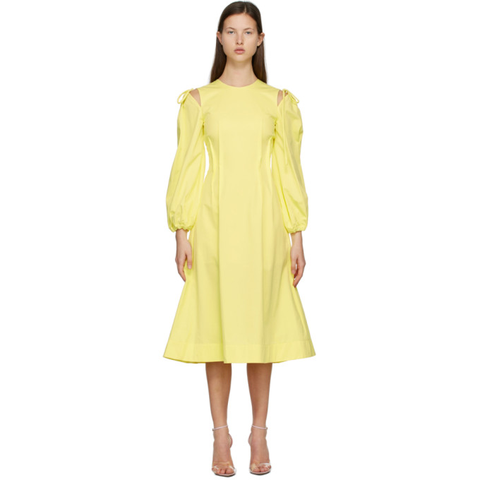 MSGM Yellow Cut-Out Dress