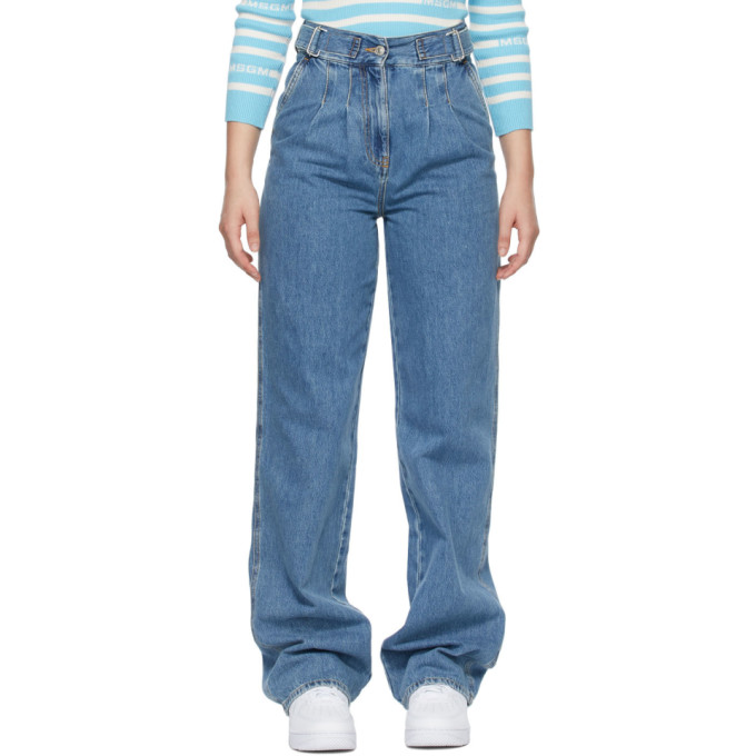 MSGM Blue Baggy Jeans