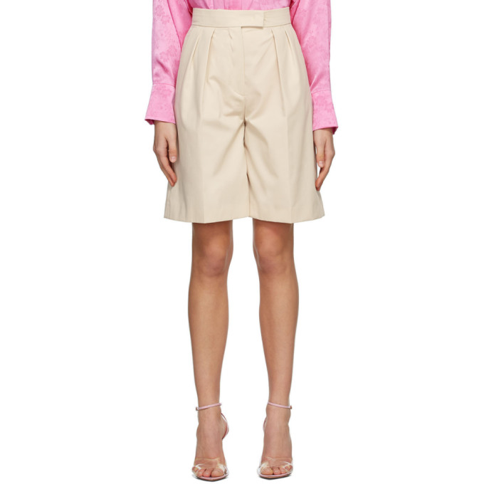 MSGM Beige Bermuda Shorts