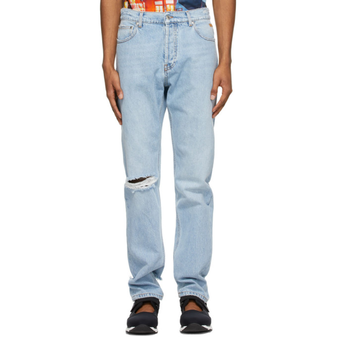 MSGM Blue Stonewashed Jeans