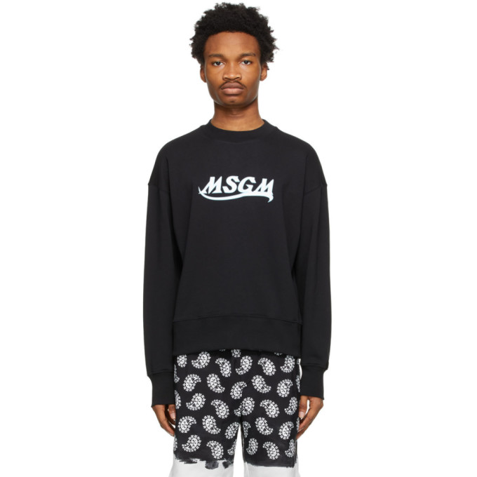 MSGM Black New Logo Sweatshirt