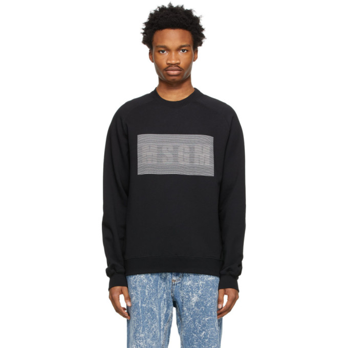 MSGM Black Box Logo Sweatshirt