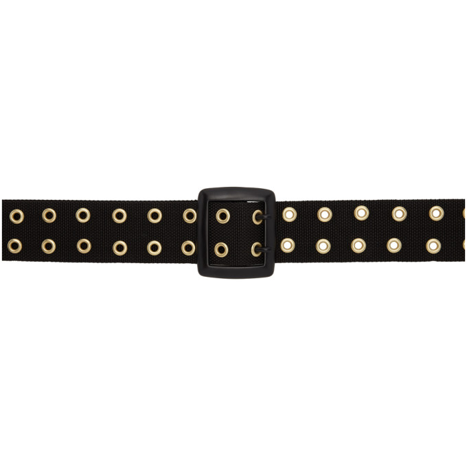 Sacai Black and Gold Double Ring Chain Belt