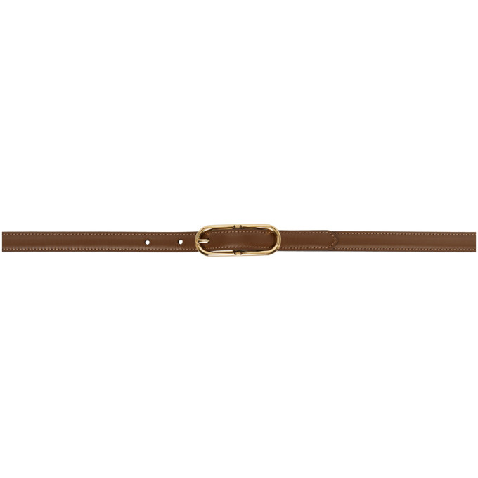 Gucci Brown Leather Thin Jackie Belt