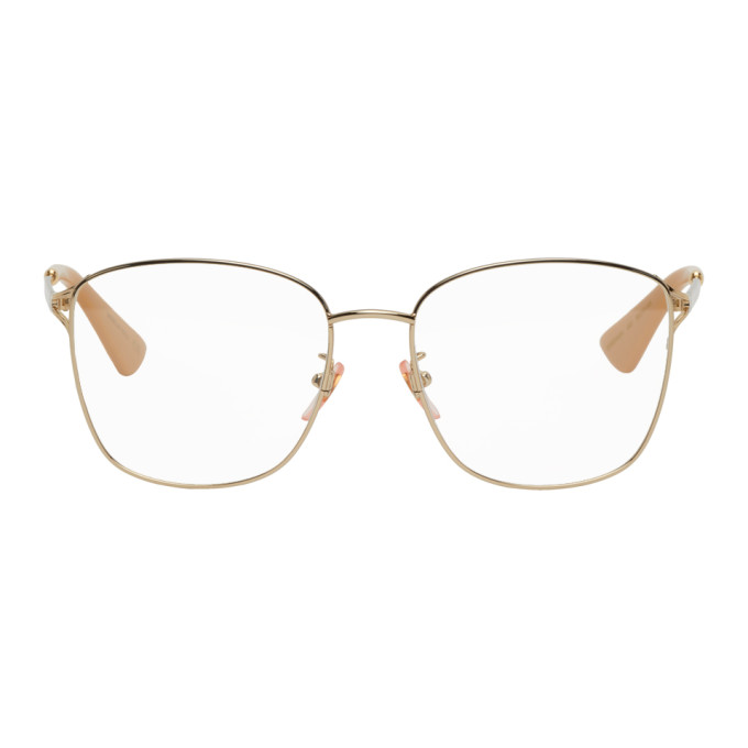 Gucci Gold Square Glasses