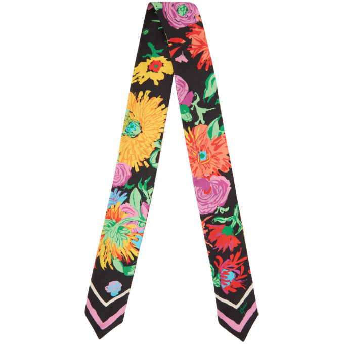 Gucci Multicolor Ken Scott Edition Silk Neck Bow Scarf