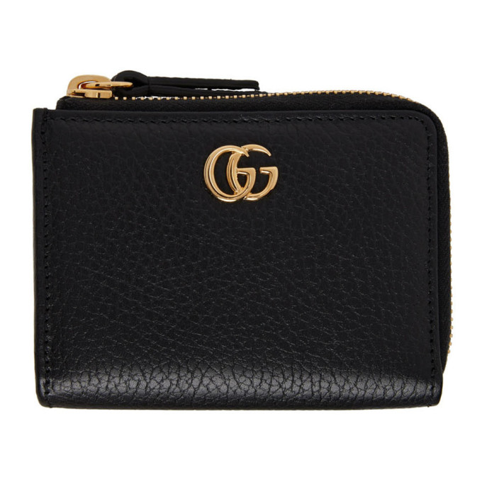 Gucci Black Small GG Marmont Card Holder