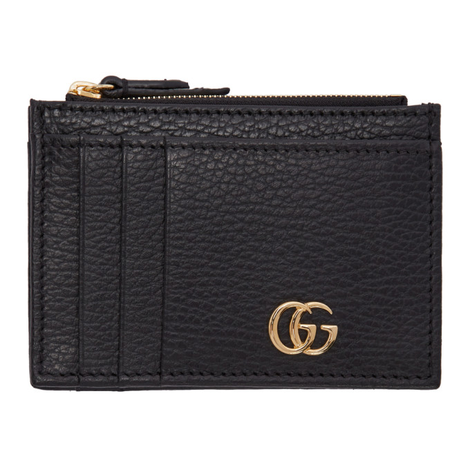 Gucci Black GG Marmont Card Holder