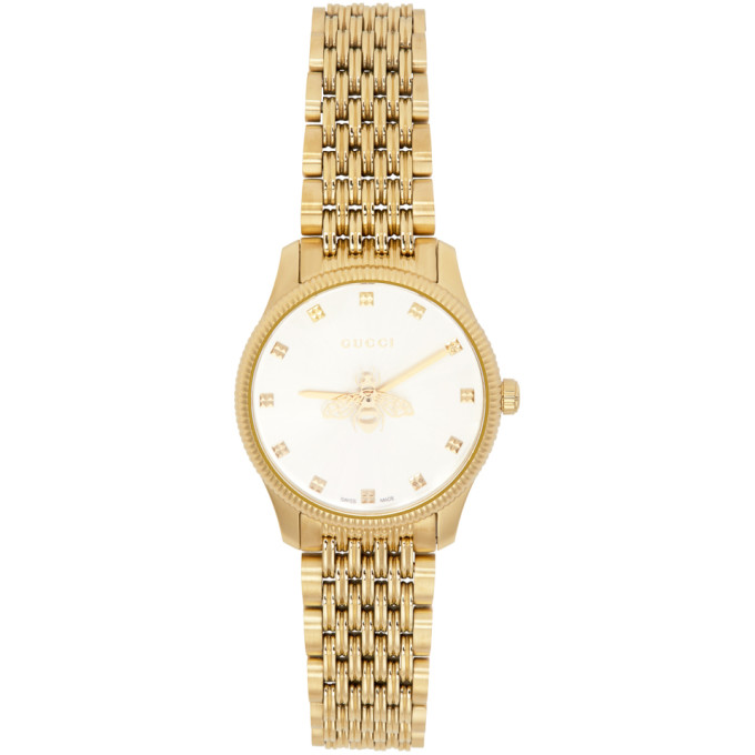 Gucci Gold Slim G-Timeless Bee Watch 