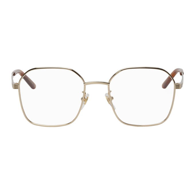 Gucci Gold Square Glasses