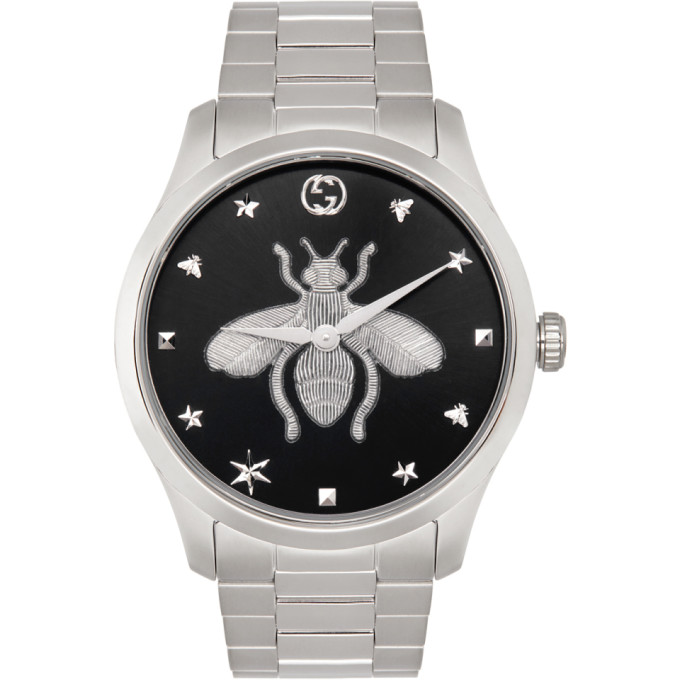 Gucci Silver Bee G-Timeless Watch