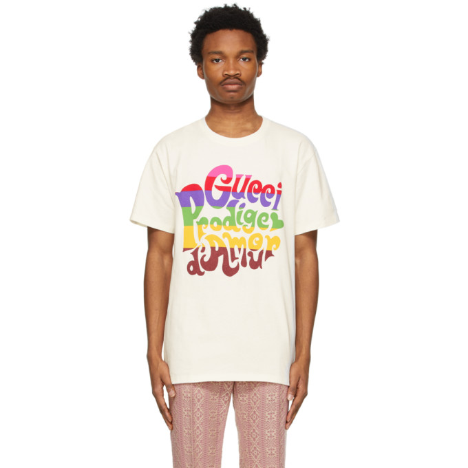 GUCCI OFF-WHITE 'PRODIGE D'AMOUR' T-SHIRT