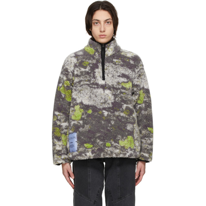 MCQ Multicolor Sherpa Fleece Half-Zip Sweater