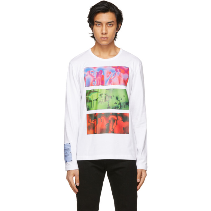 MCQ White Regular Long Sleeve T-Shirt