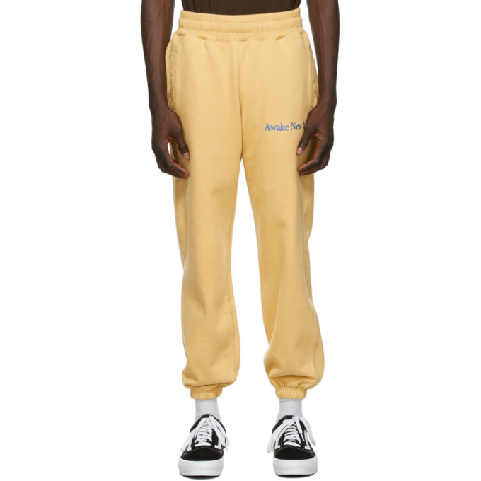 Awake NY Yellow Classic Outline Logo Lounge Pants