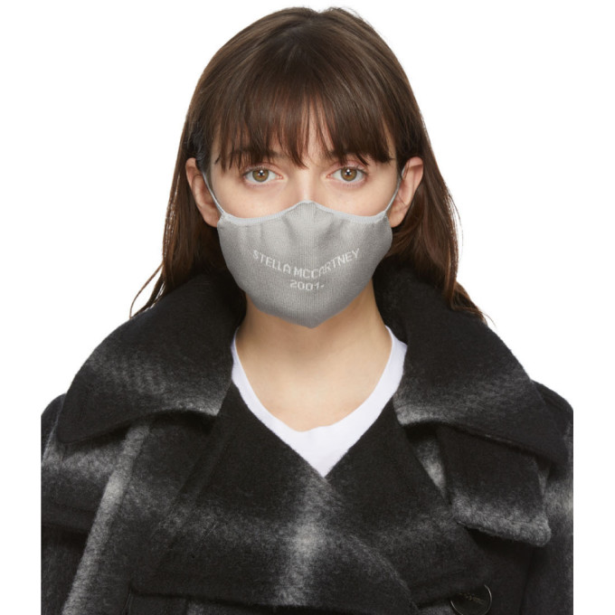 Stella McCartney Grey Logo Face Mask