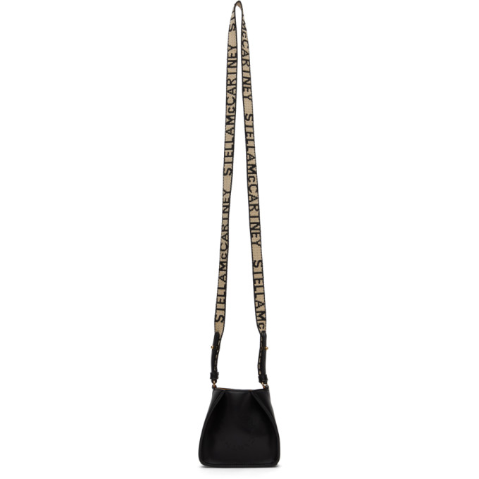 Stella McCartney Black Mini Logo Crossbody Bag