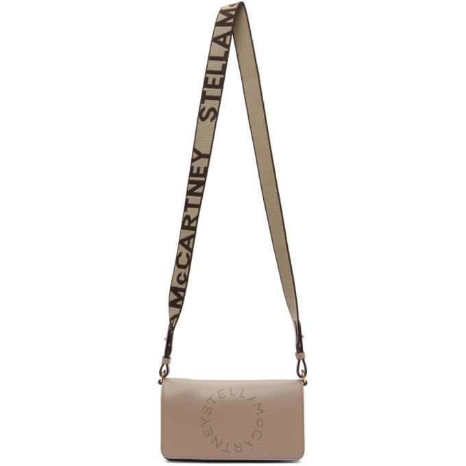 Stella McCartney Taupe Logo Wallet Crossbody Bag