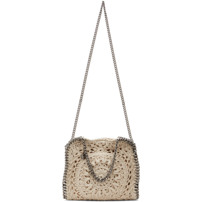 Stella McCartney Off-White Mini Crochet Falabella Tote