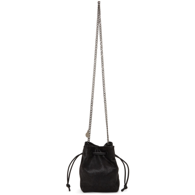 Stella McCartney Black Micro Falabella Bucket Bag