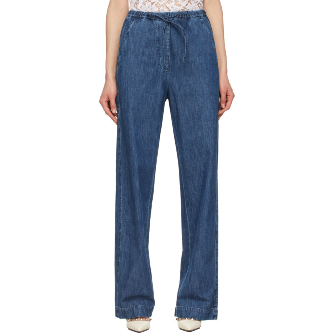 Valentino Blue Waist Tie Jeans