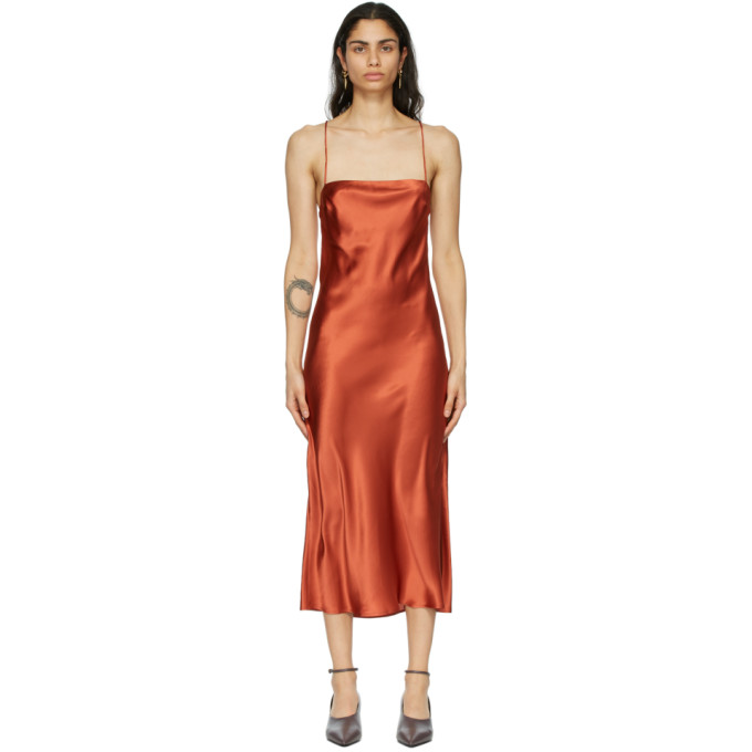 Le Kasha Red Silk Hotan Dress