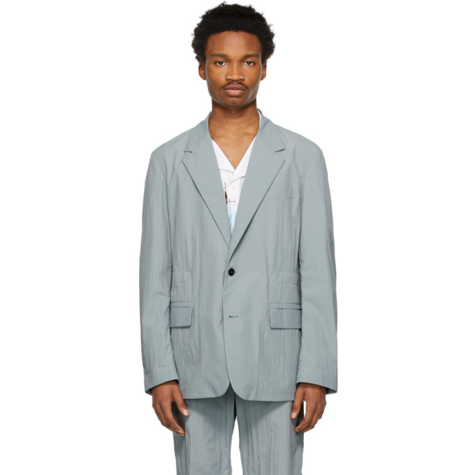 Valentino Grey Nylon Sports Blazer