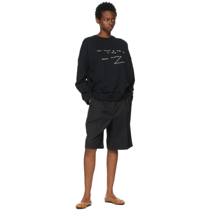 JW ANDERSON BLACK OVERSIZED OSCAR WILDE SWEATSHIRT