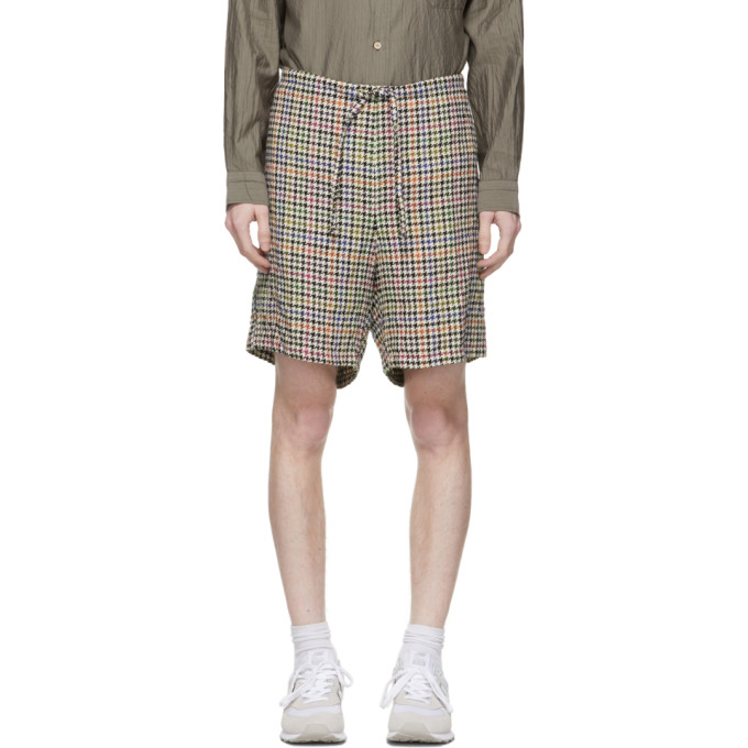 tss Multicolor Linen Houndstooth Shorts